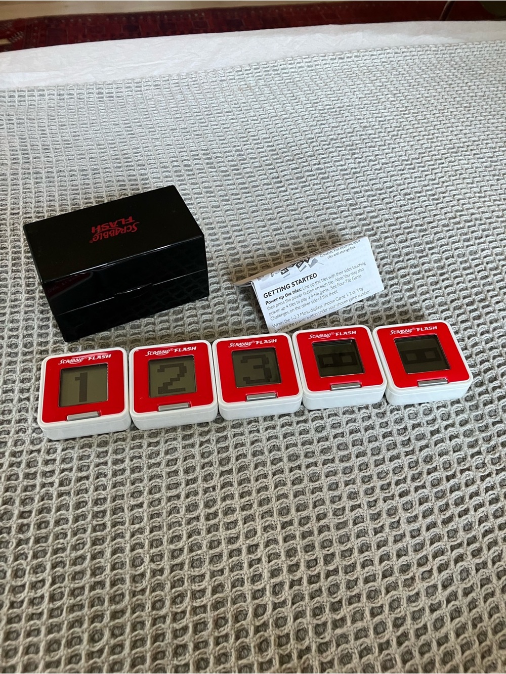 Scrabble Flash Set with Numbered Red Displays